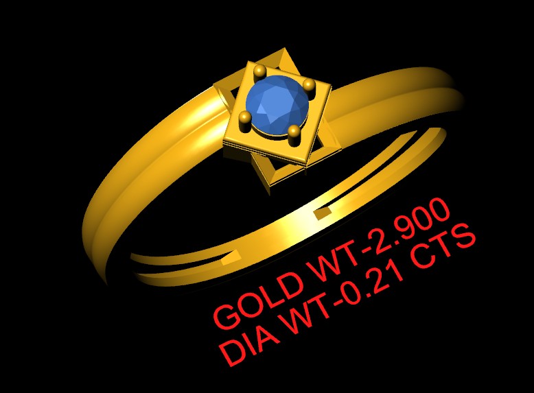 Stellar Crest Solitaire Ring