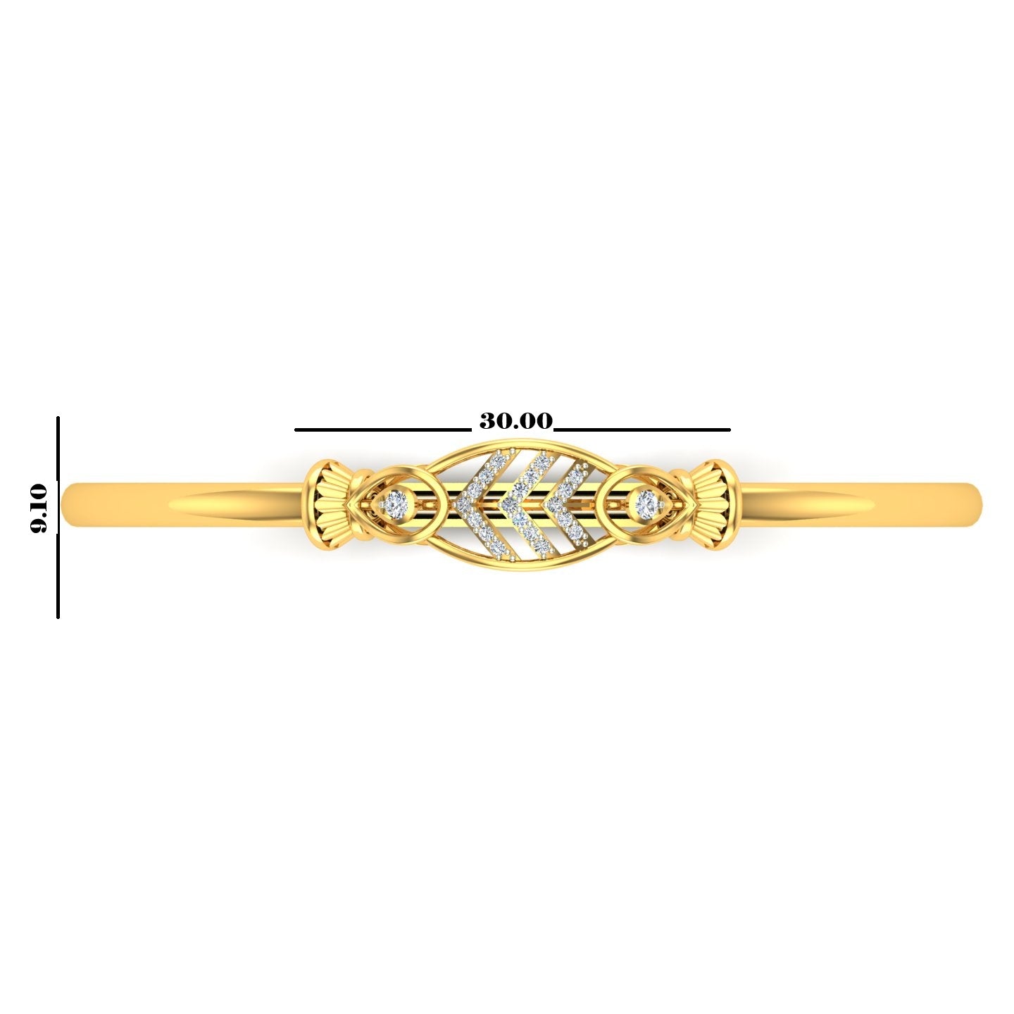 Royal Leaf Diamond Kada