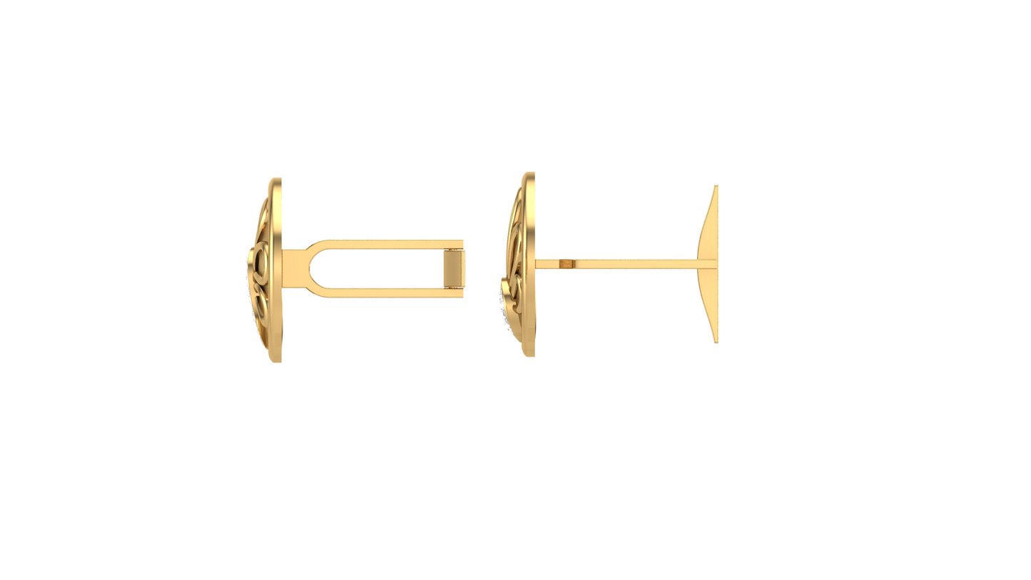 Golden Petal Crest Cufflink