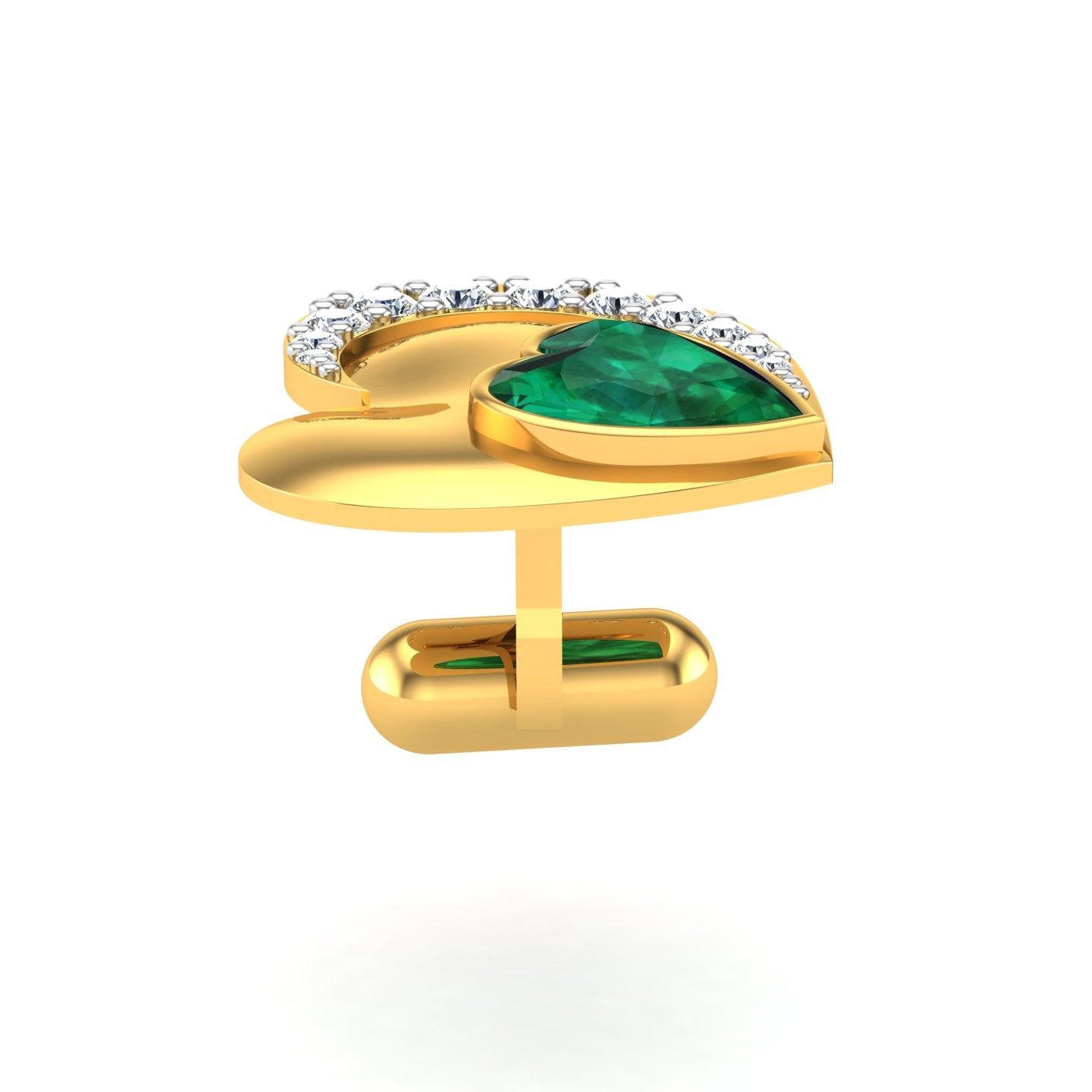 Emerald Crest Cufflink
