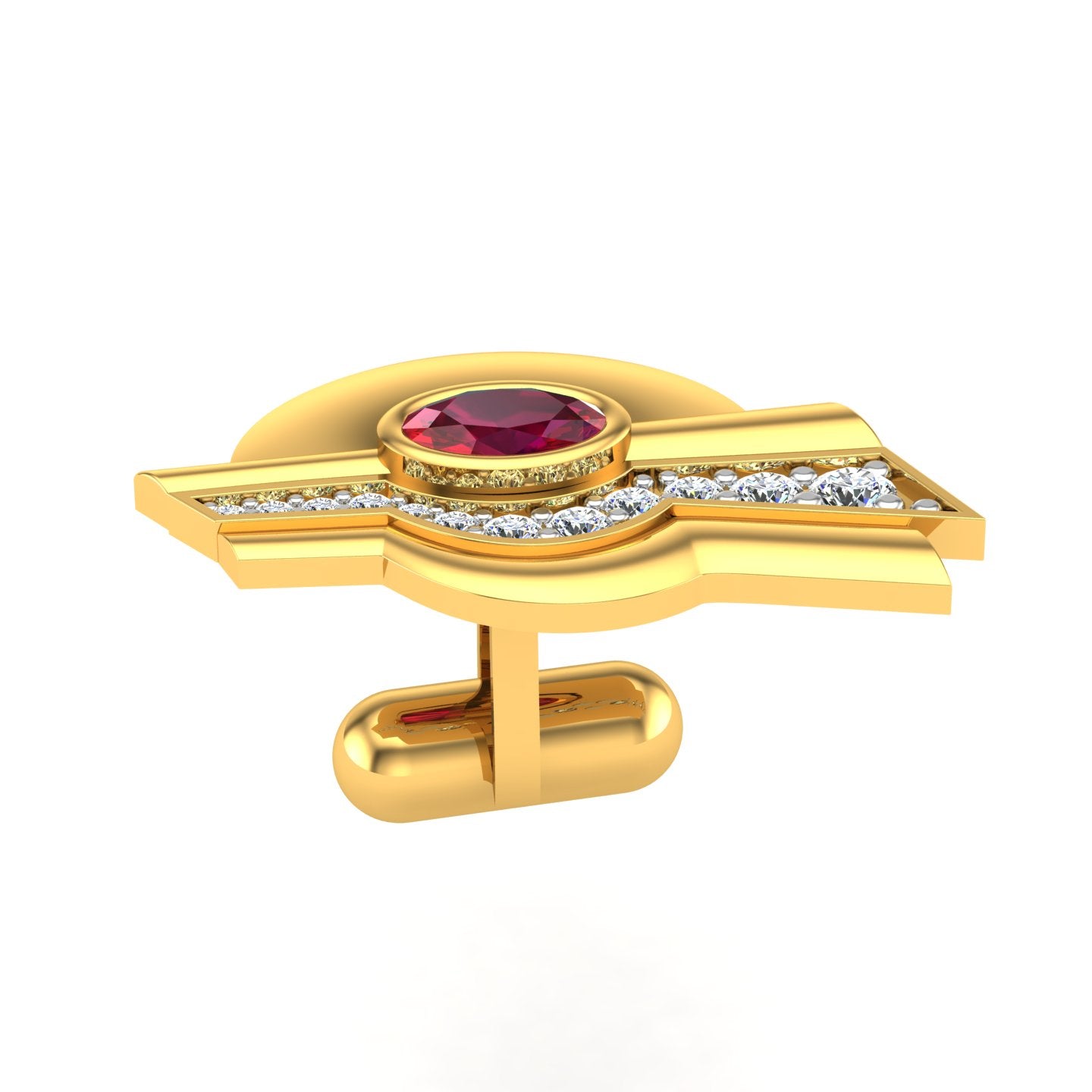Ruby Crest Diamond Cufflink