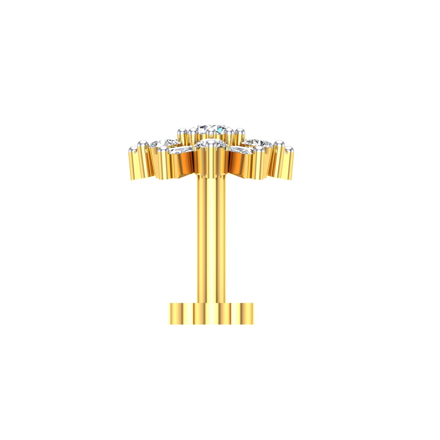 Celestial Bloom Diamond Nose Screw