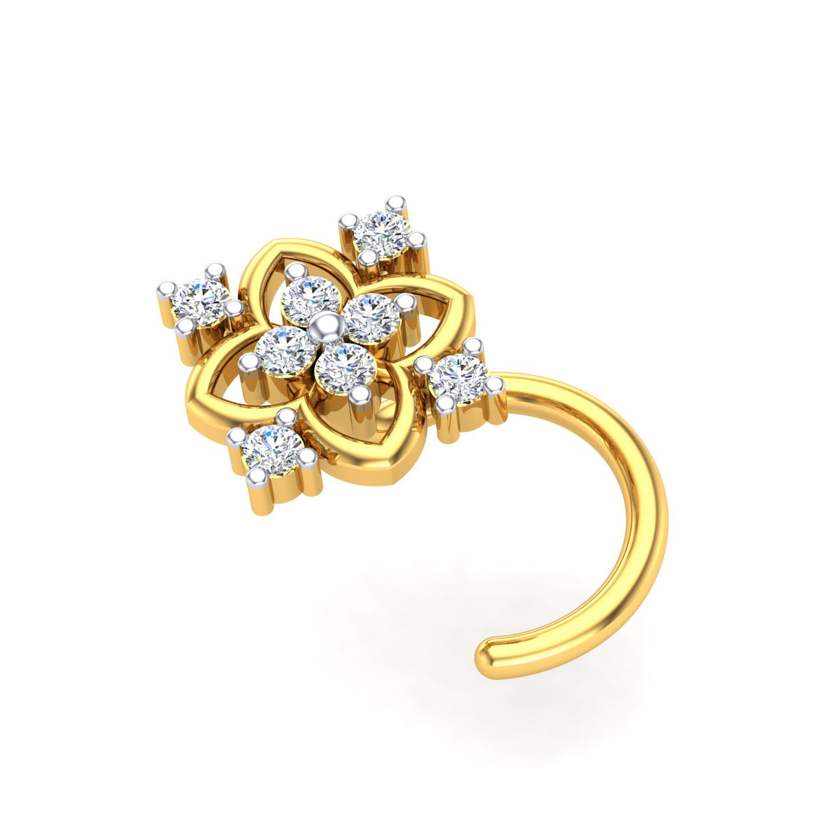 Royal Bloom Diamond Nose Ring