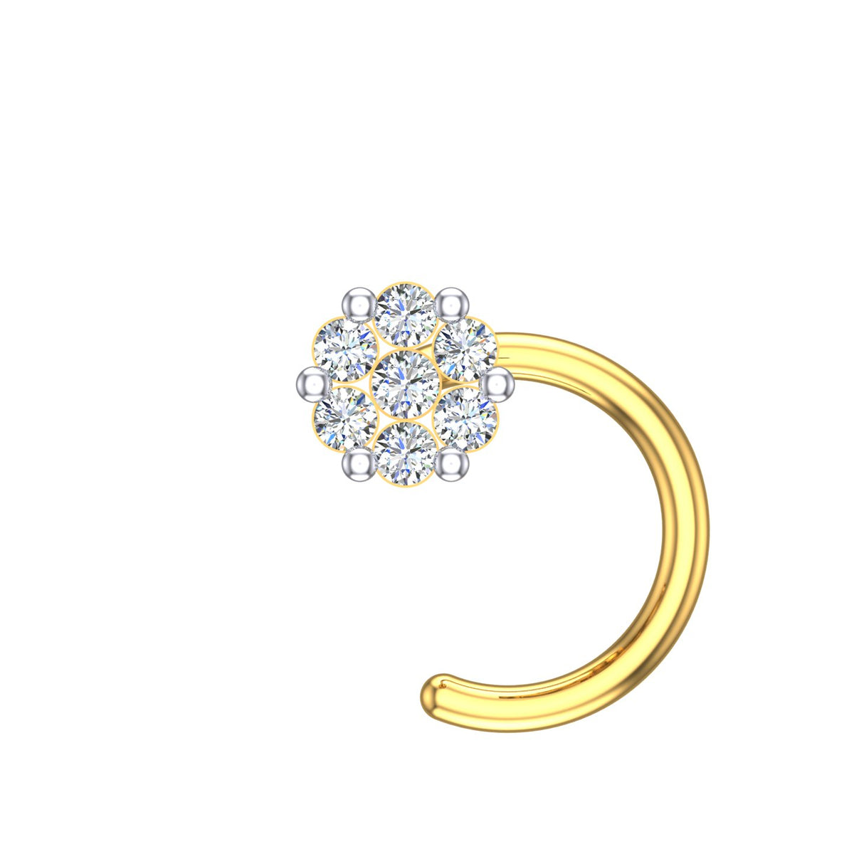 Rosette Spark Diamond Nose Ring