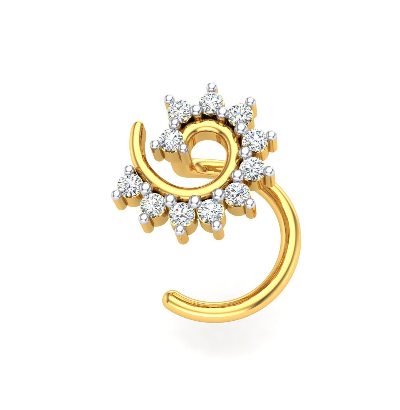 Royal Spiral Diamond Nose Ring