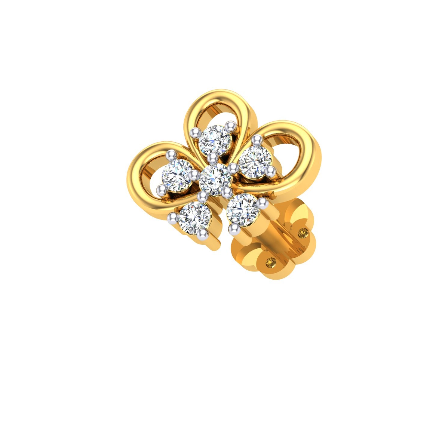 Butterfly Bloom Diamond Nose Pin