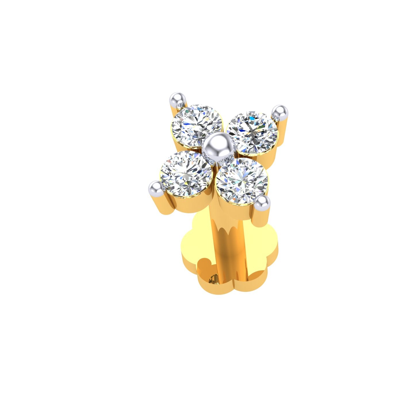 Stellar Bloom Diamond Nose Pin