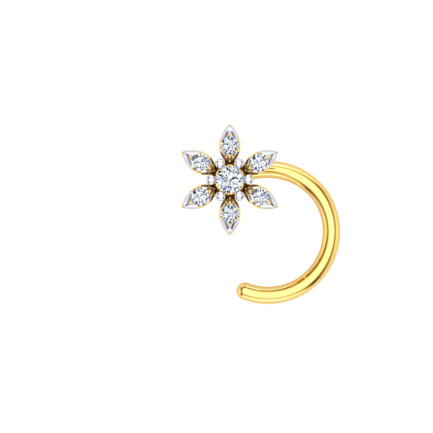 Celestial Daisy Diamond Nose Pin