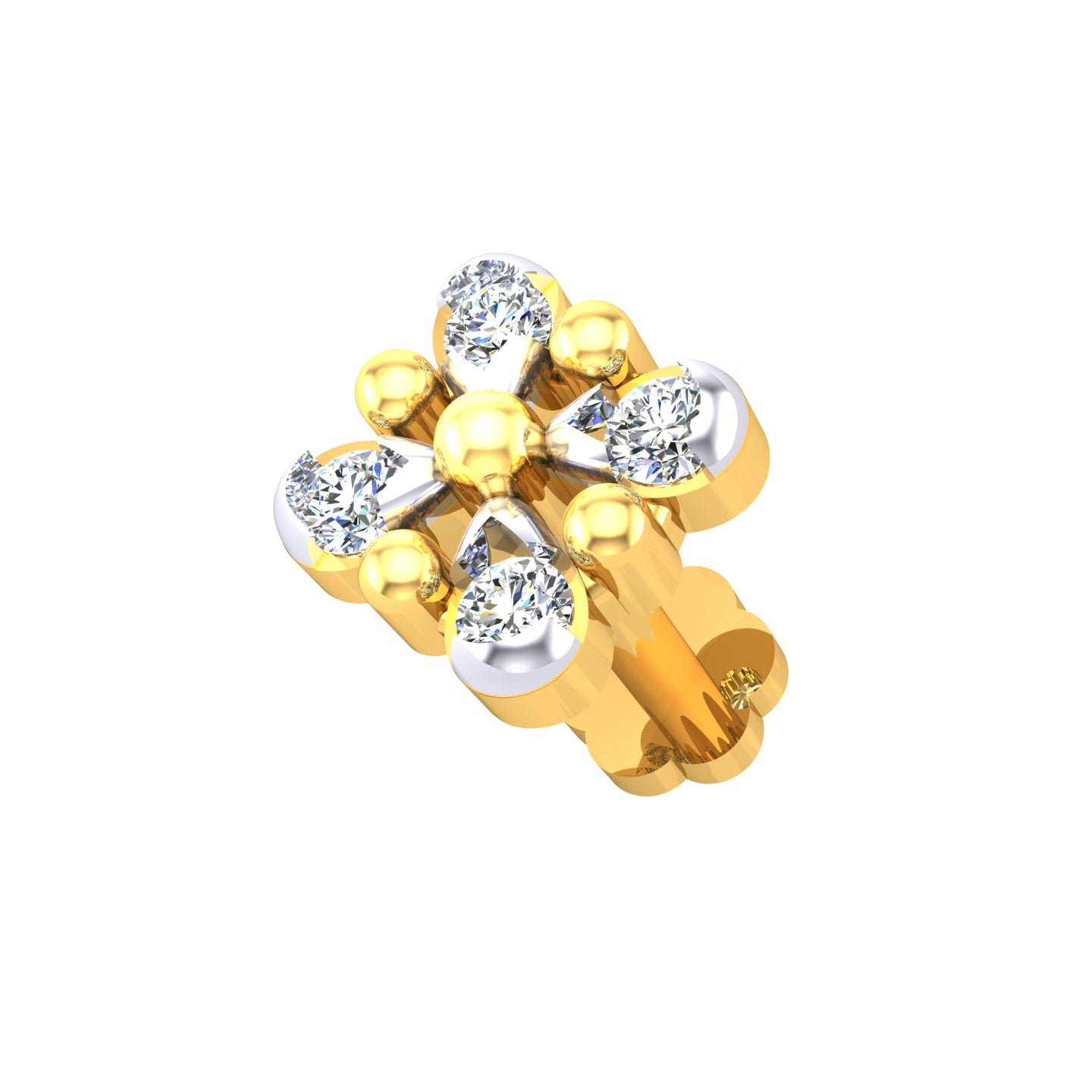 Royal Dewdrop Diamond Nose Pin