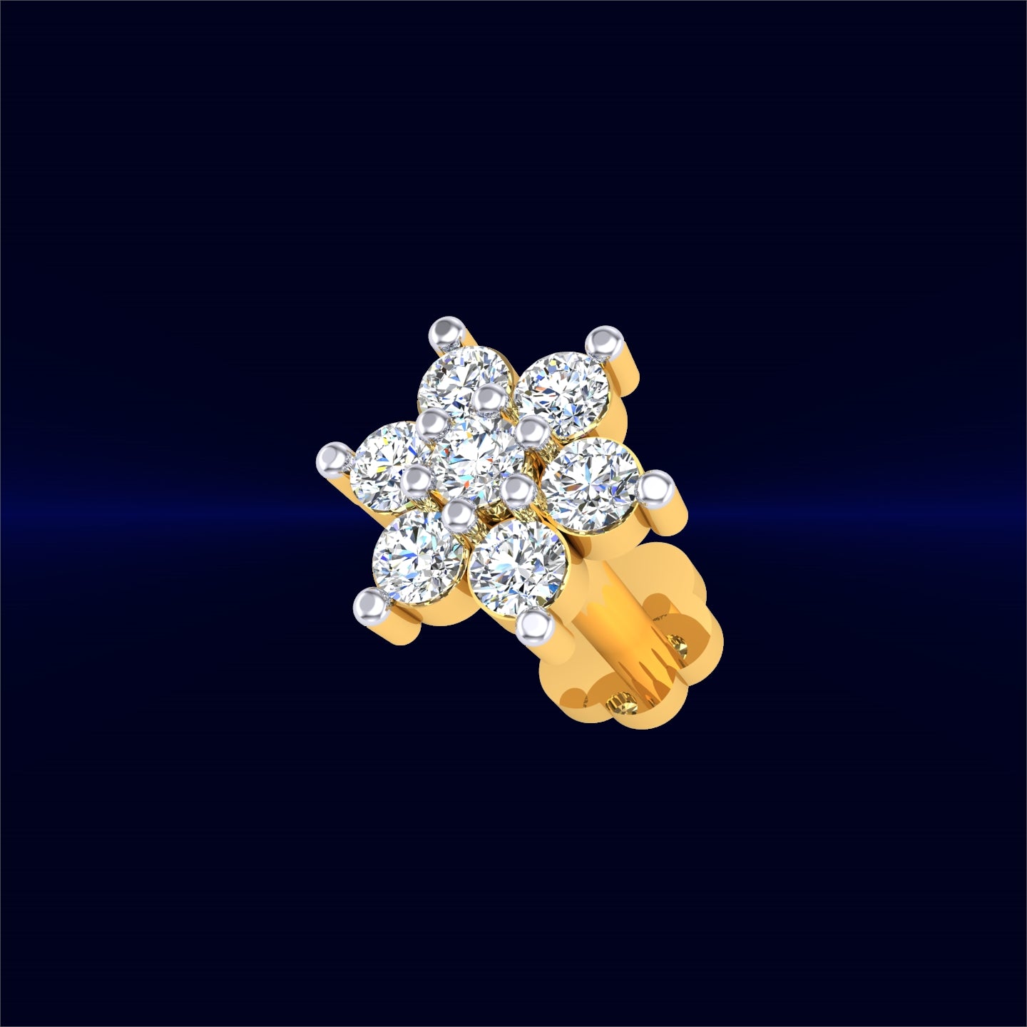 Celestial Blossom Diamond Nose Pin