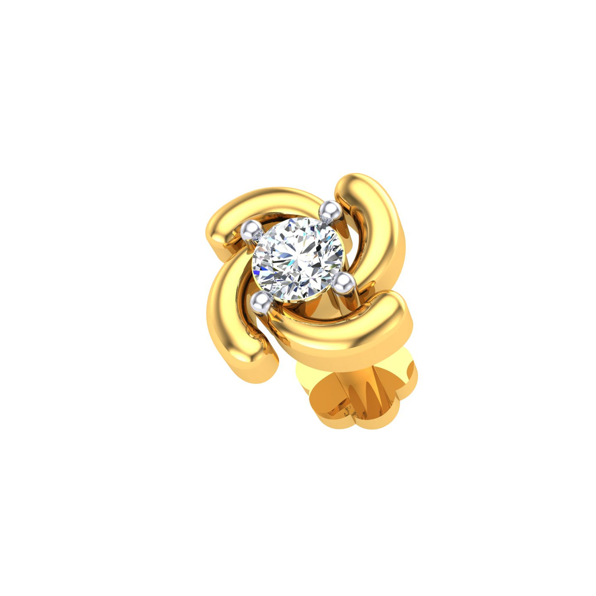Radiant Vortex Solitaire Nose Screw