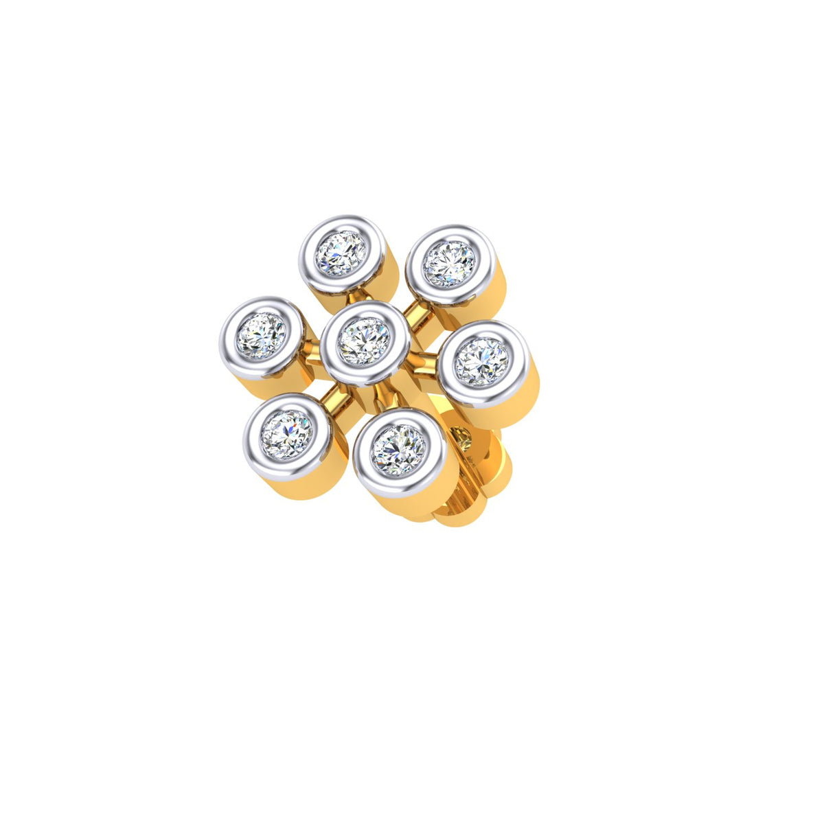 Snowflake Halo Diamond Nose Screw