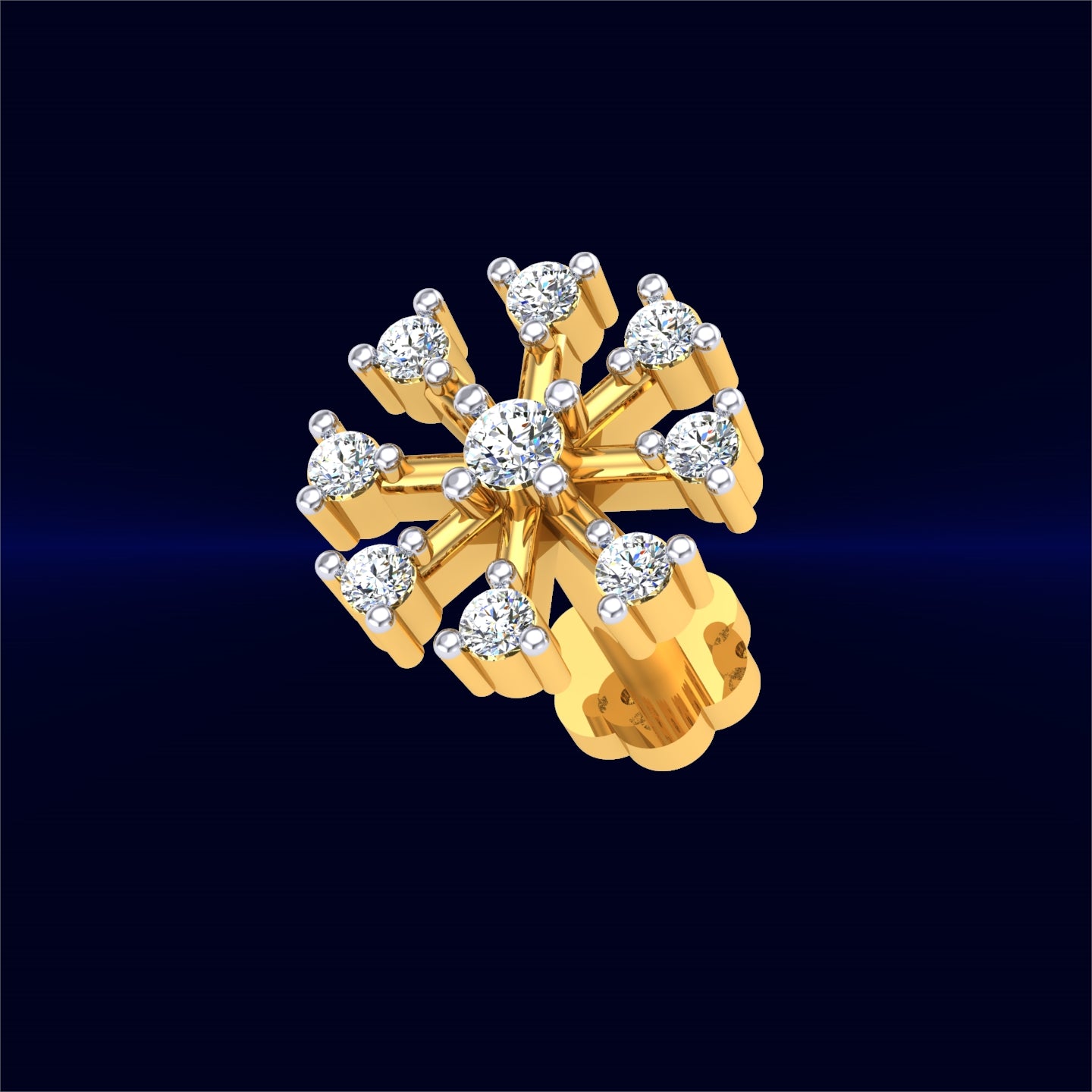Celestial Starburst Diamond Nose Pin