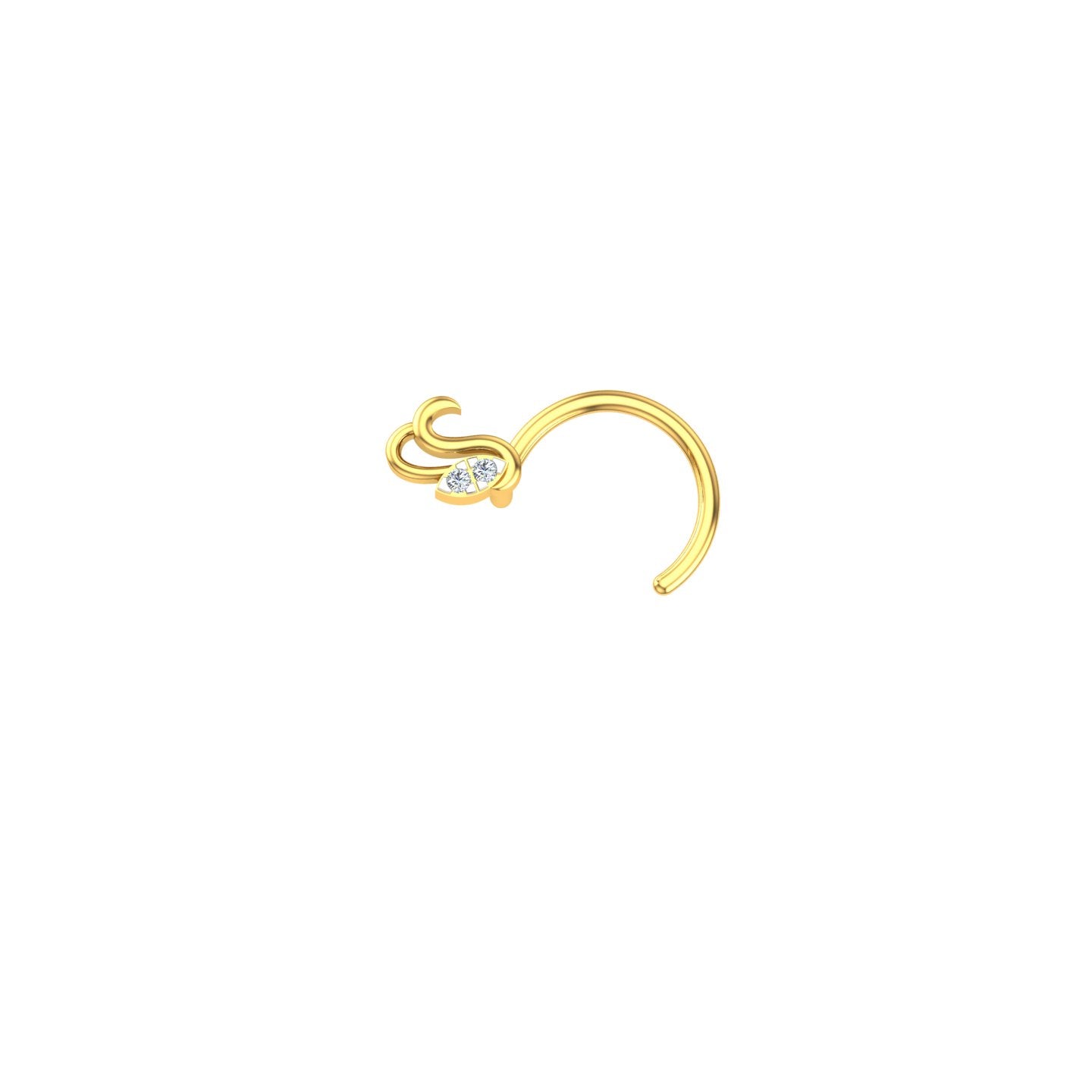 Royal Swan Diamond Nose Pin