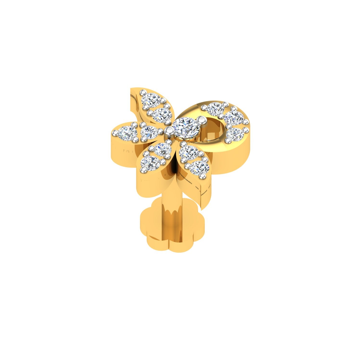 Tulip Glow Diamond Nose Ring