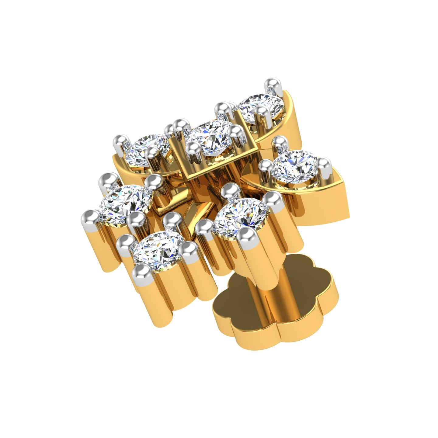 Swan Grace Diamond Nose Pin
