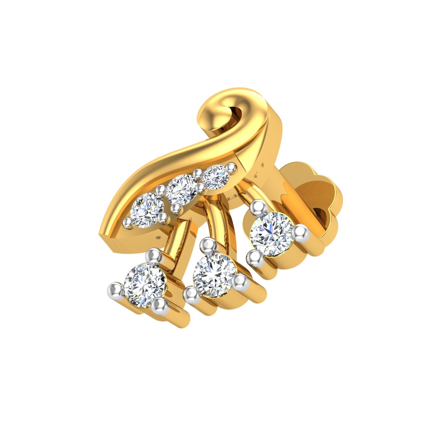 Cascade Glow Diamond Nose Pin
