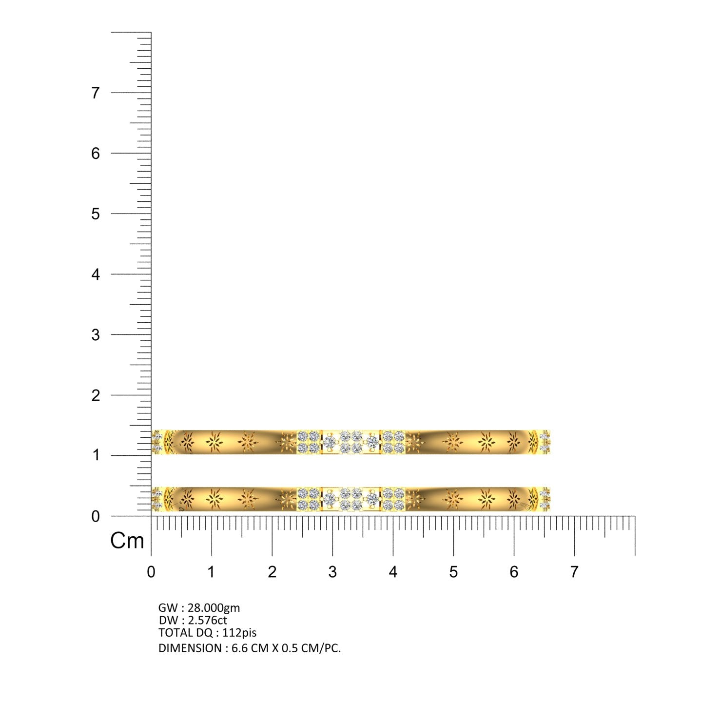 Contemporary gold bangles