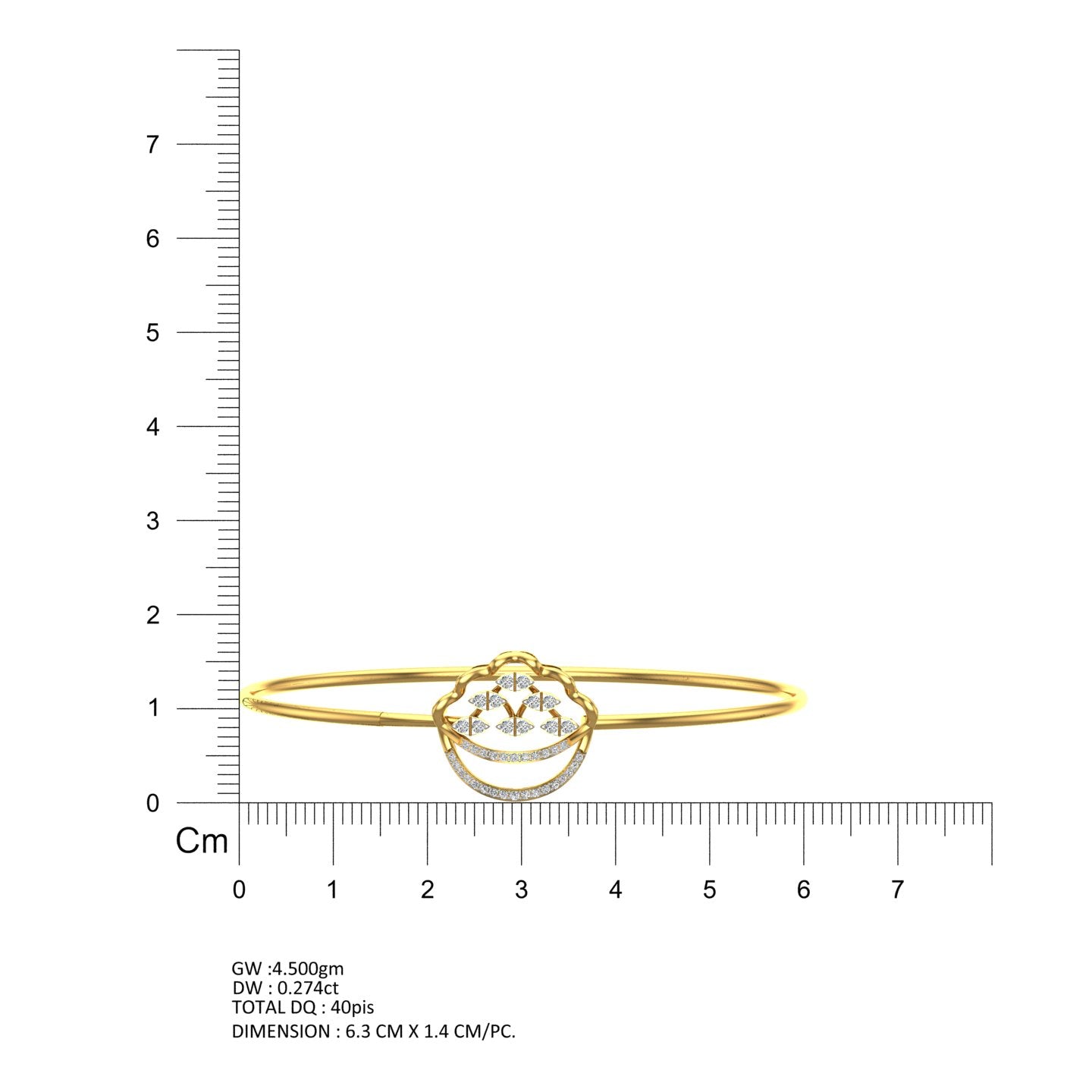 Triangular Toggle Chain Bracelet