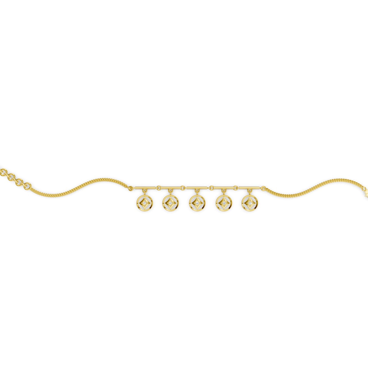 Celestial Charm Cascade Bracelet