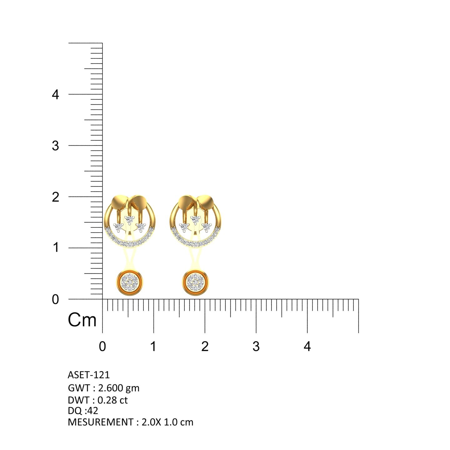 Celestial Harmony Diamond Ear Tops