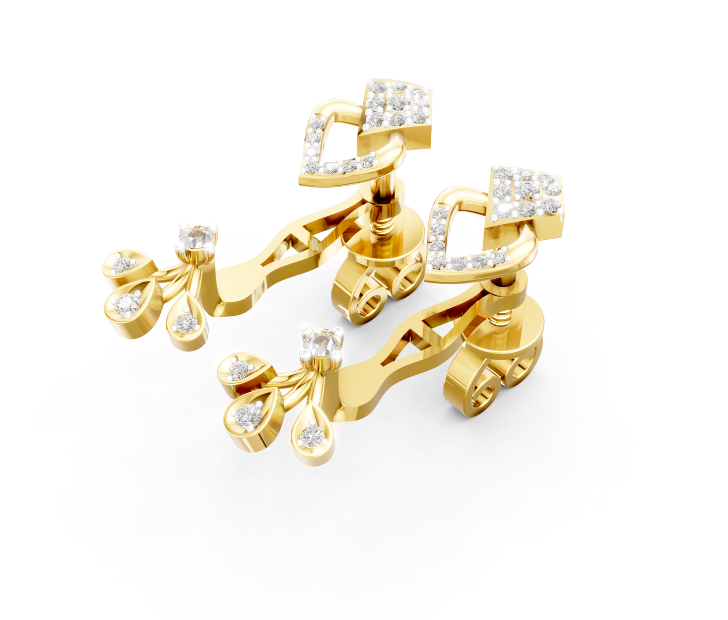 Royal Dewdrop Diamond Ear Tops