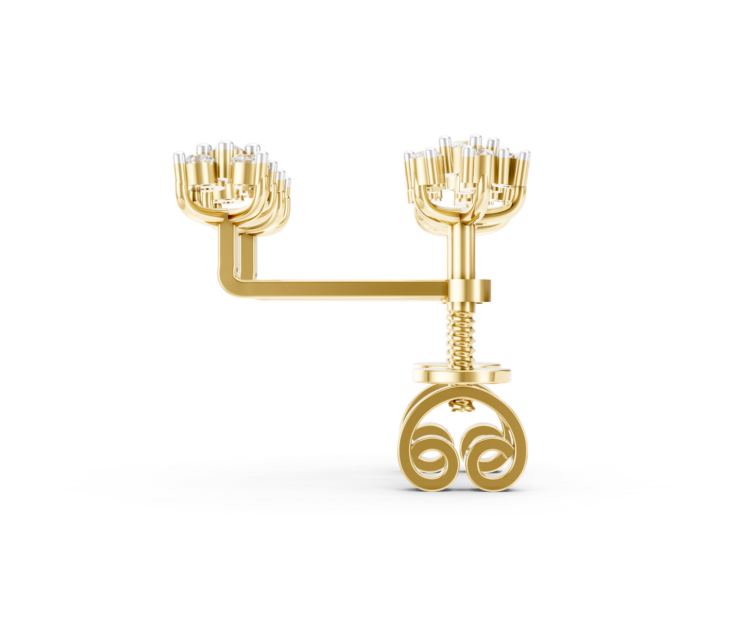 Floral Symphony Diamond Ear Tops