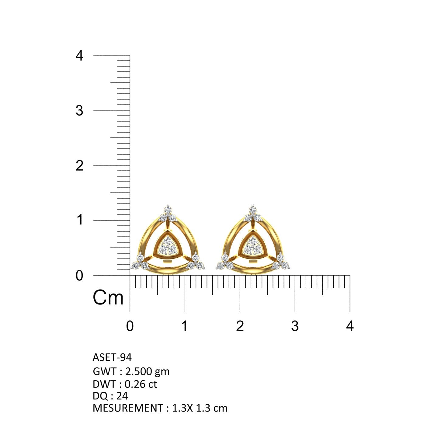 Light weight Diamonds Earrings