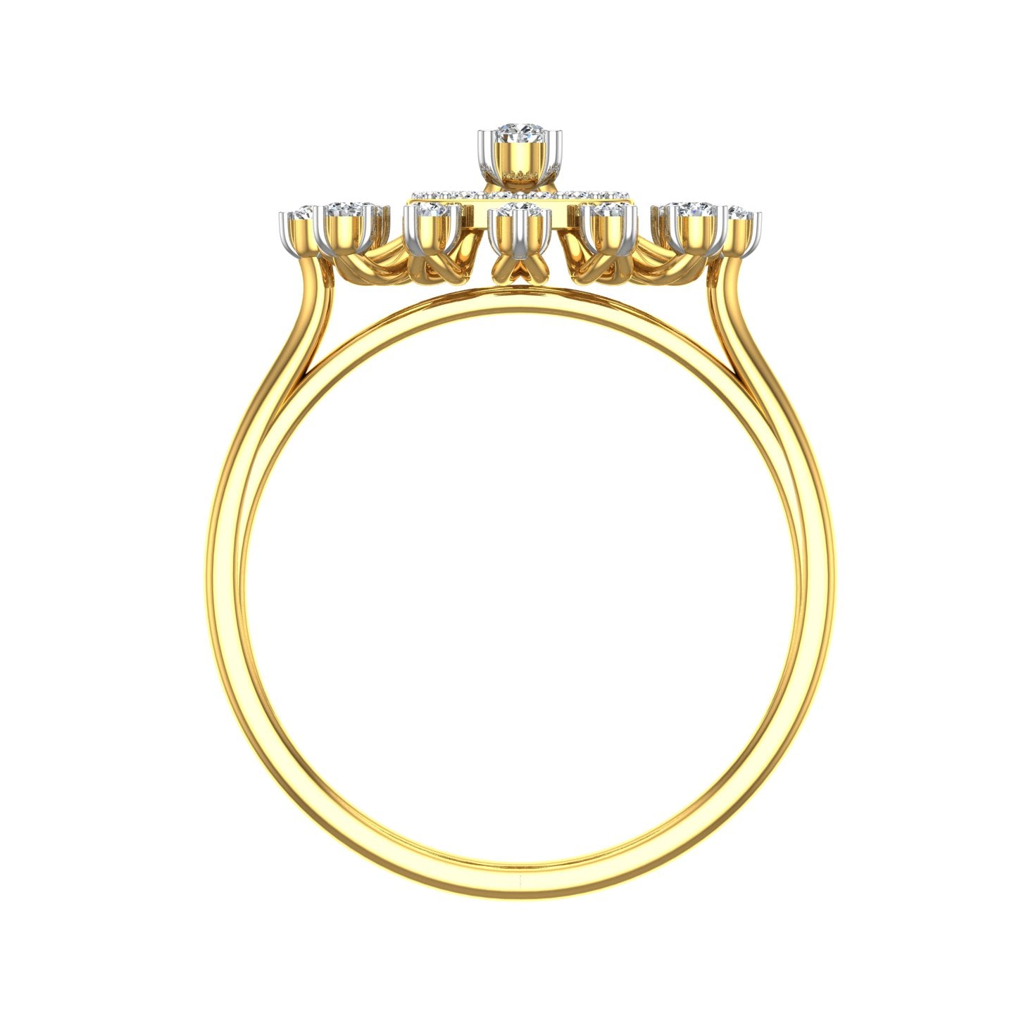 Radiant Sunburst Diamond Ring