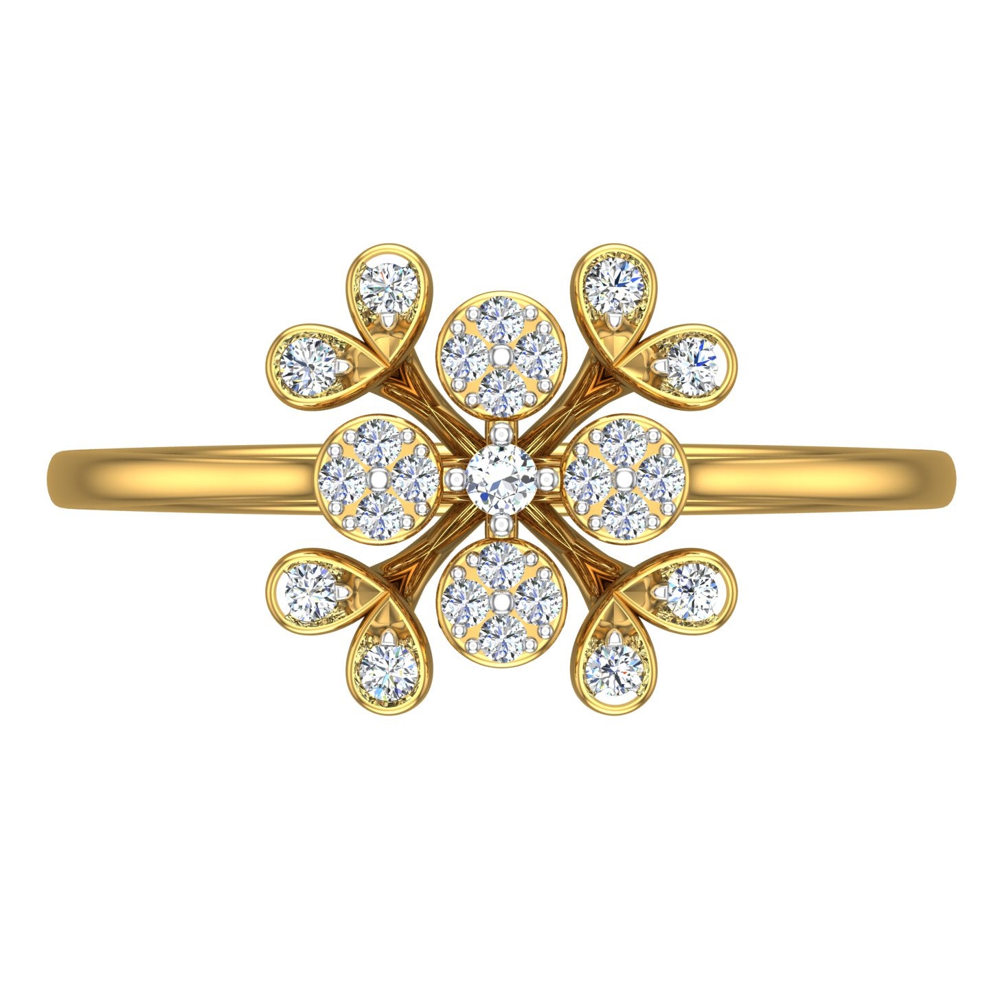 Diamond Blossom Bouquet Ring