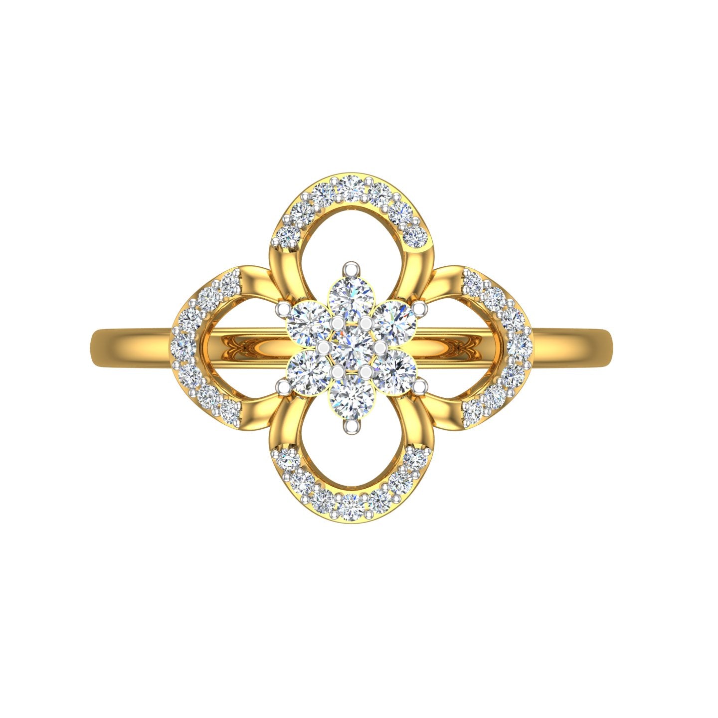 Golden Petal Bloom Ring