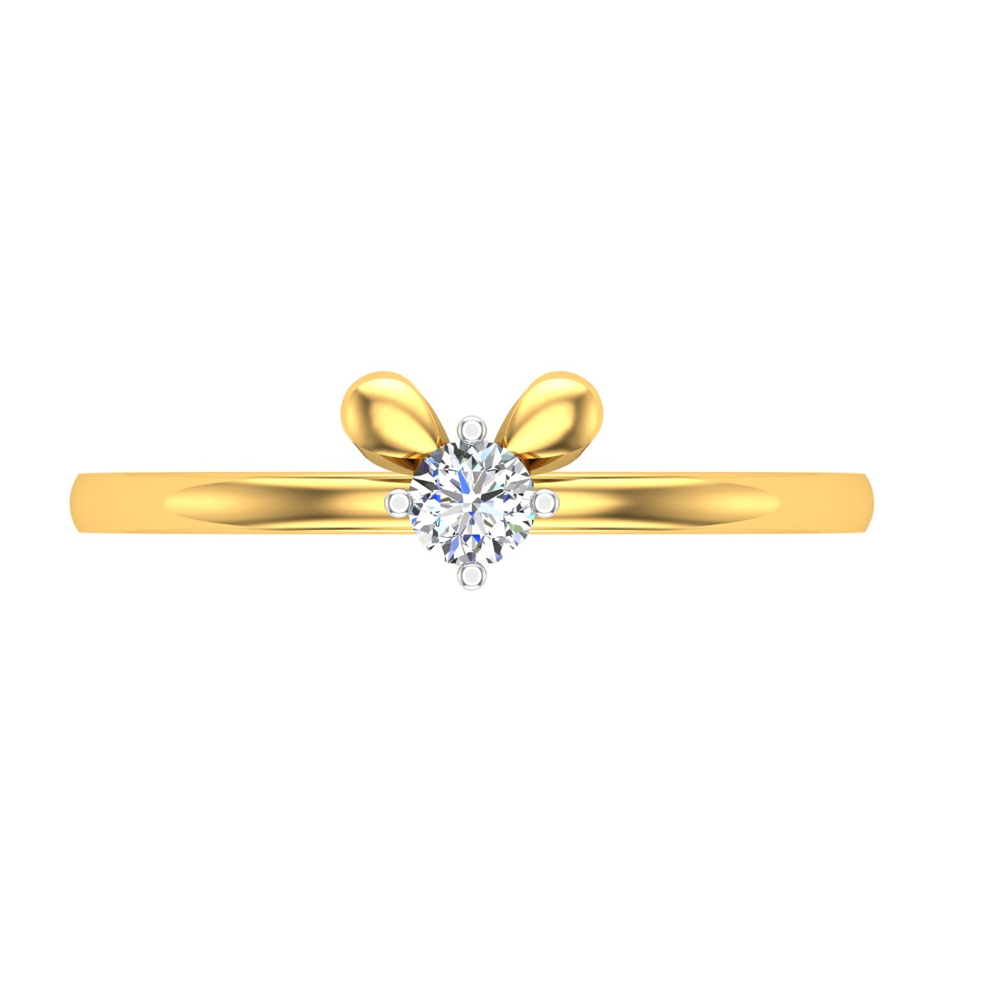 Butterfly Kiss Solitaire Ring