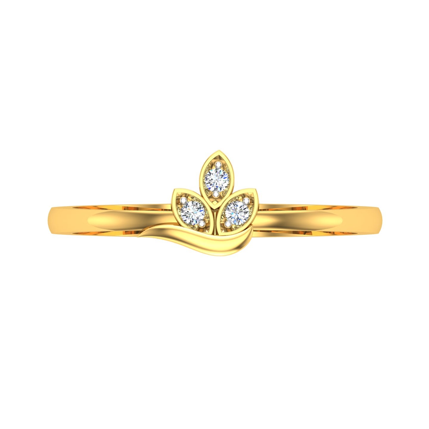 Trinity Leaf Diamond Ring