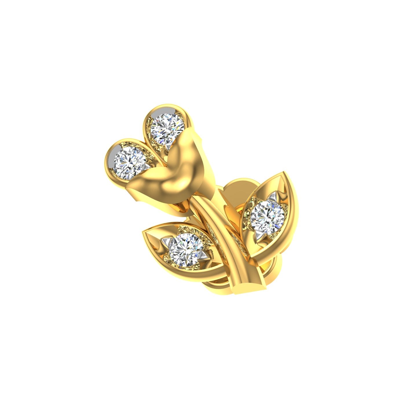 Petal n Leaf Diamond Nosepin