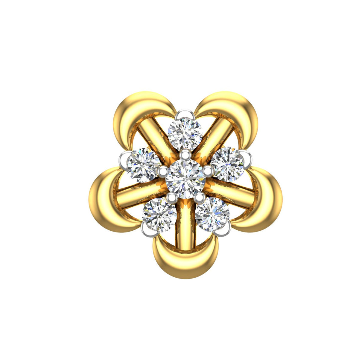 Golden Blossom Diamond Nose Screw