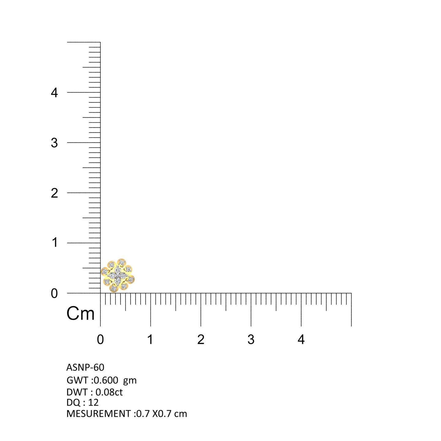 Sunblossom Diamond Nose Pin