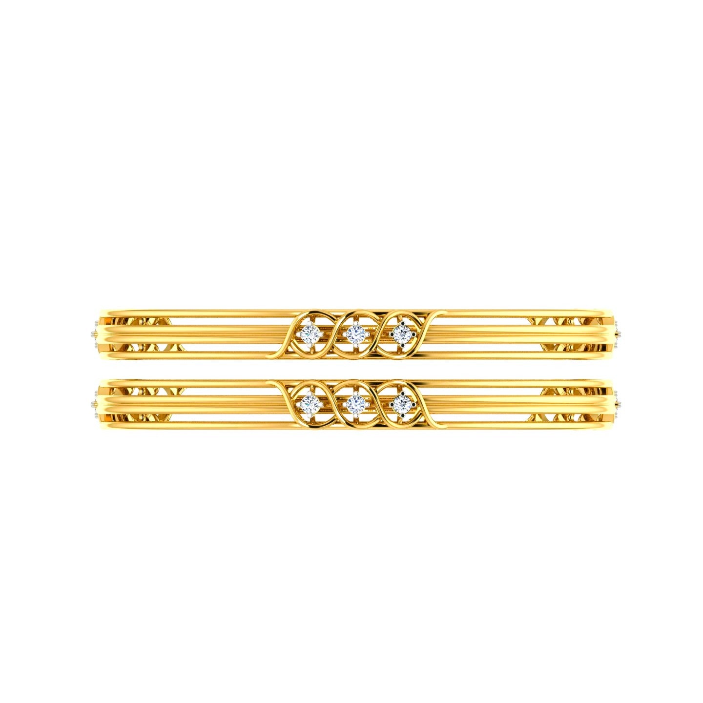 Designer gold bangles