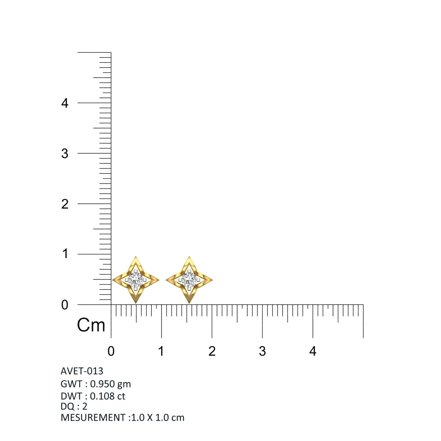 Royal Petal Solitaire Ear Tops