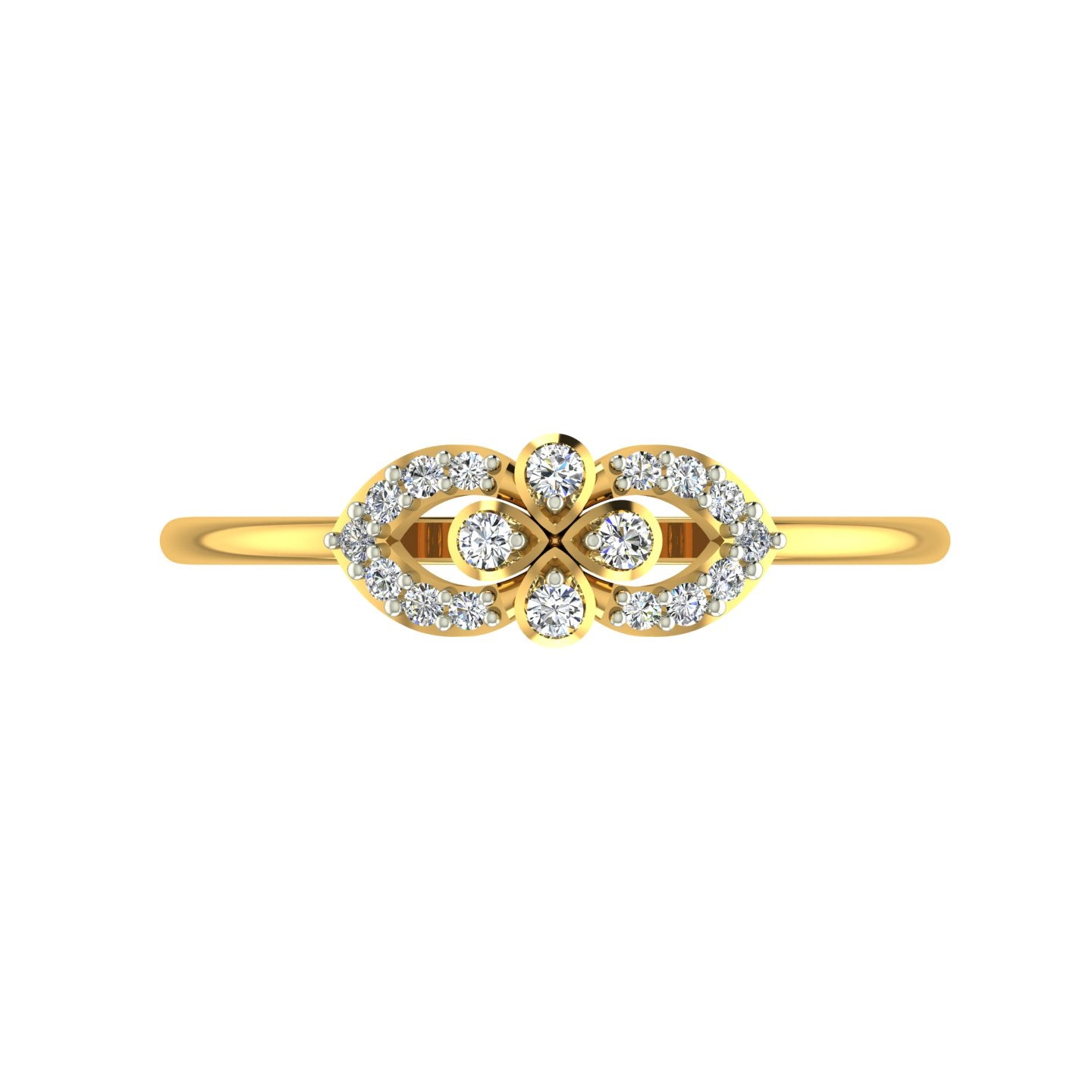Lucky Clover Diamond Ring