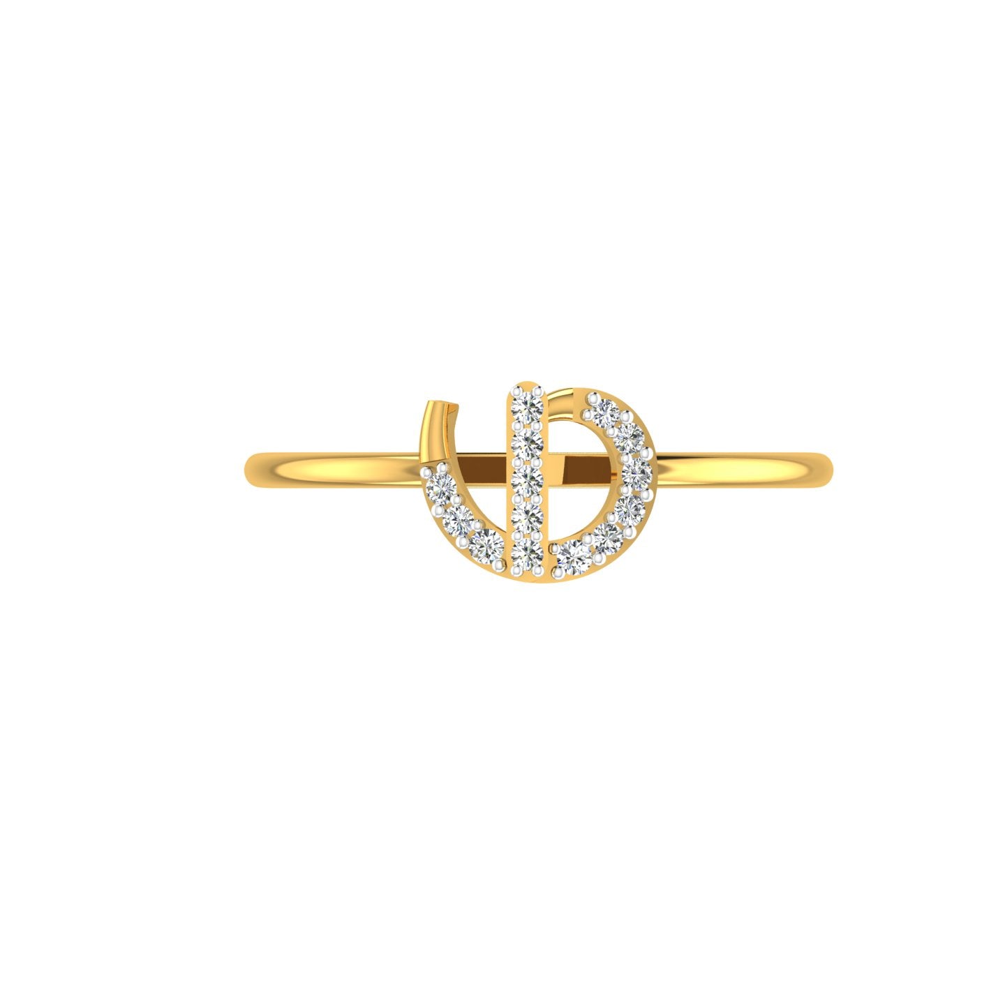 Celeste Monogram Diamond Ring