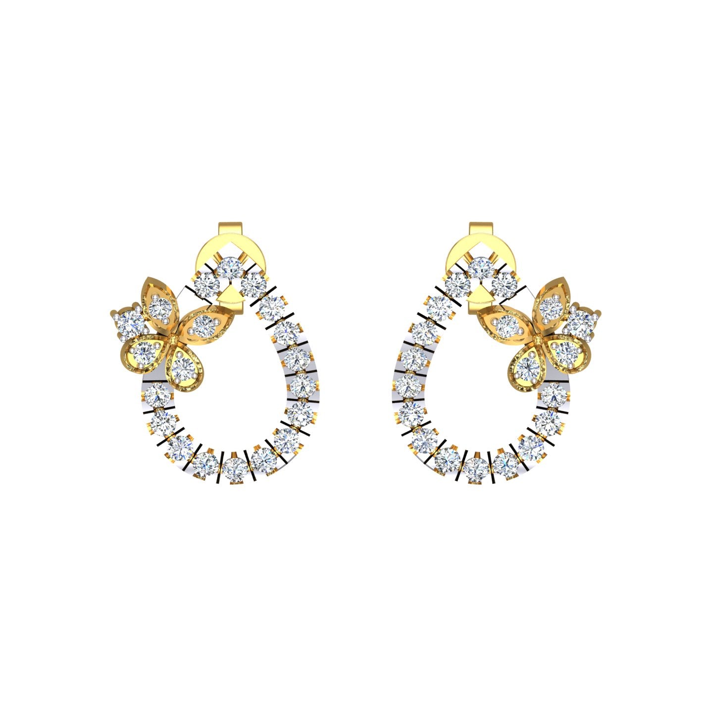 Butterfly Halo Diamond Tops