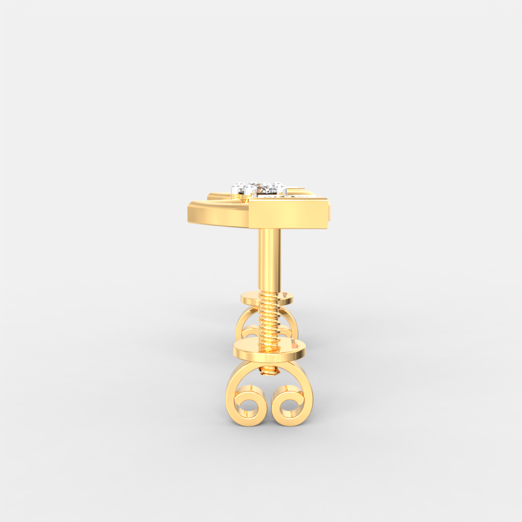 Cupid's Crown Diamond Studs