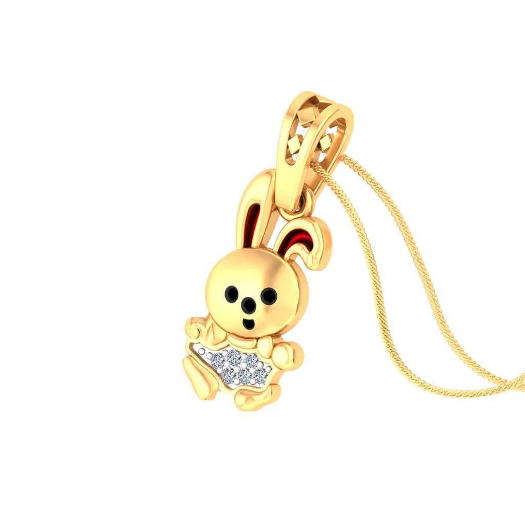 Tiny Bunny Sparkle Pendant