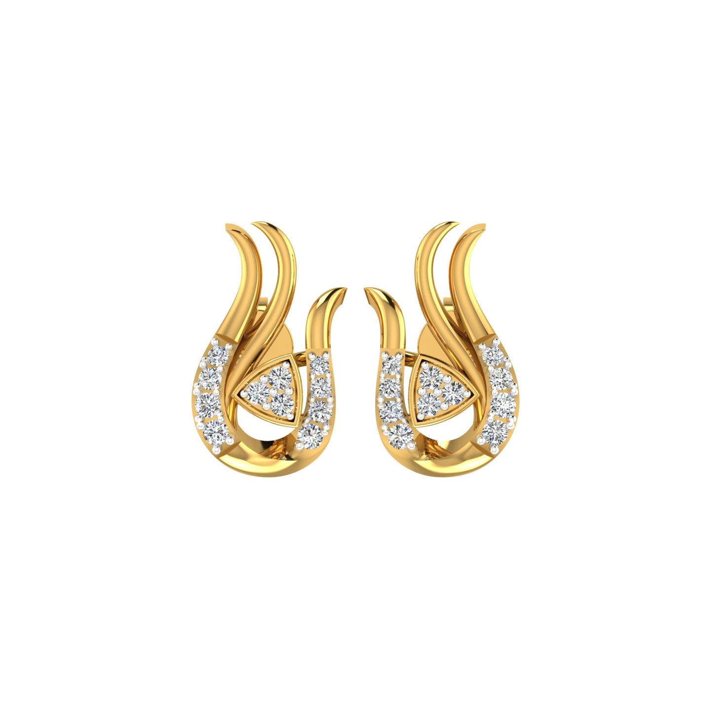 Celestia Flame Diamond Earrings