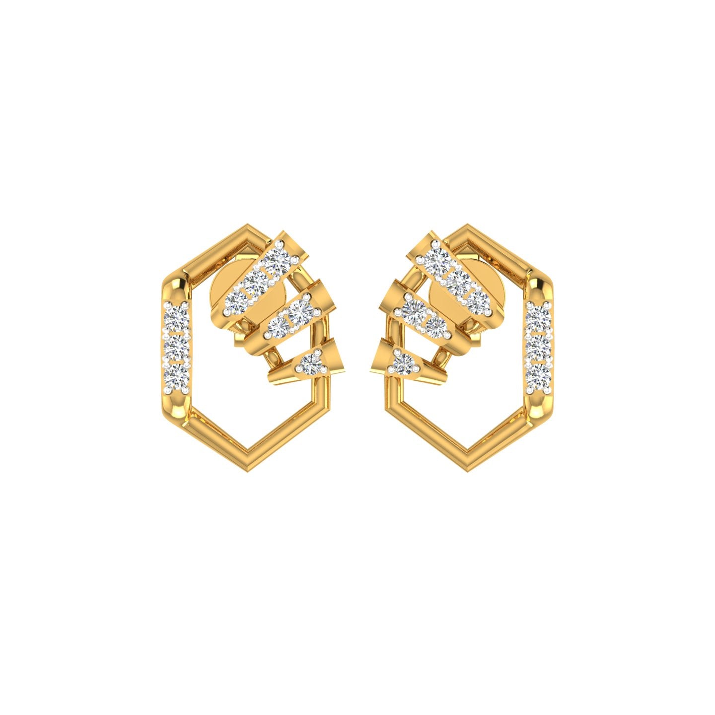 GeoBloom Diamond Earrings