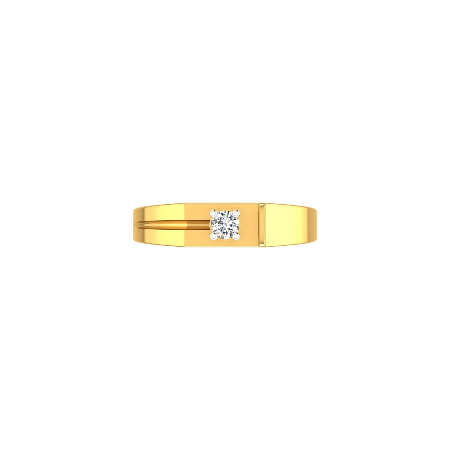 Monarch Line Solitaire Ring