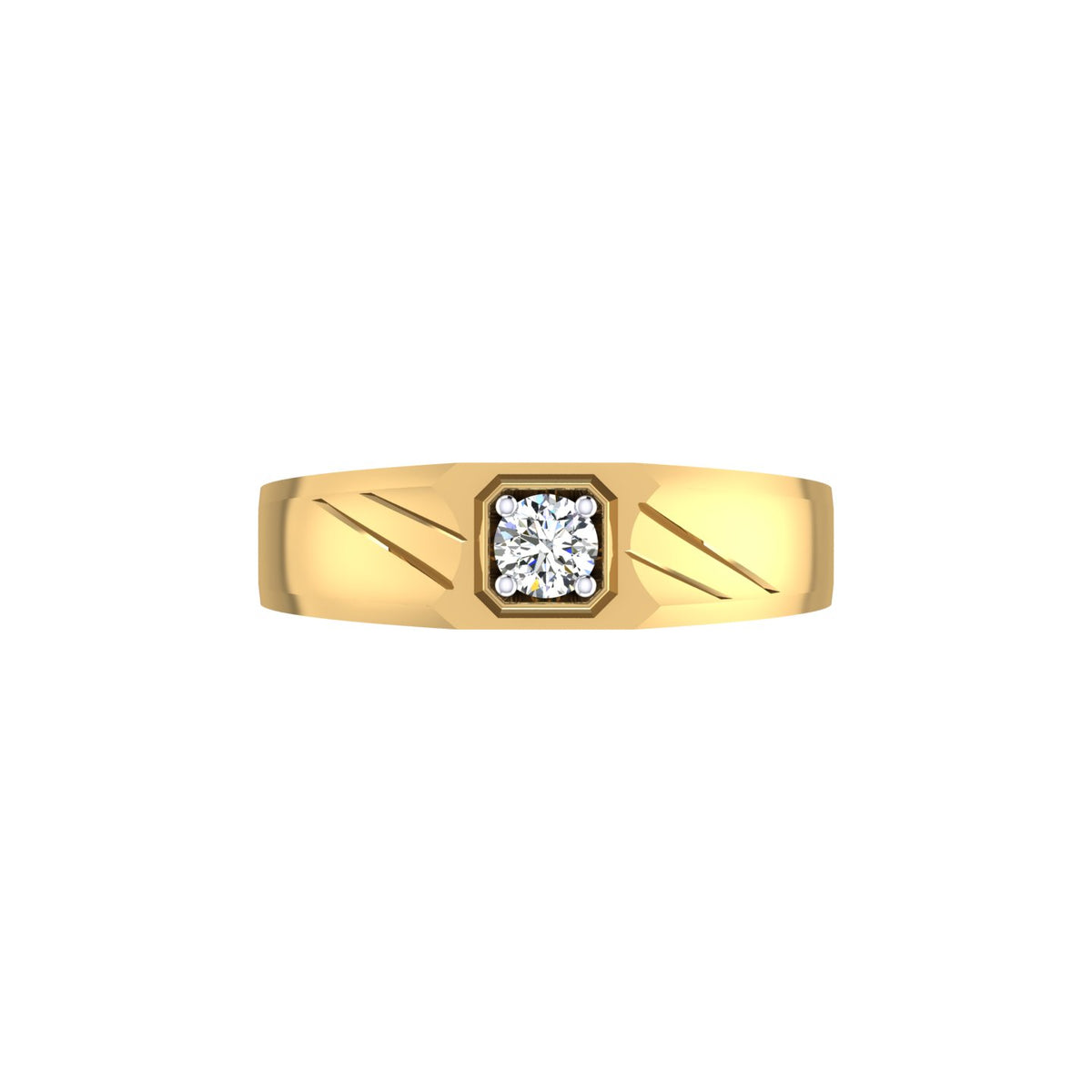 Imperial Hexa Solitaire Gents Ring