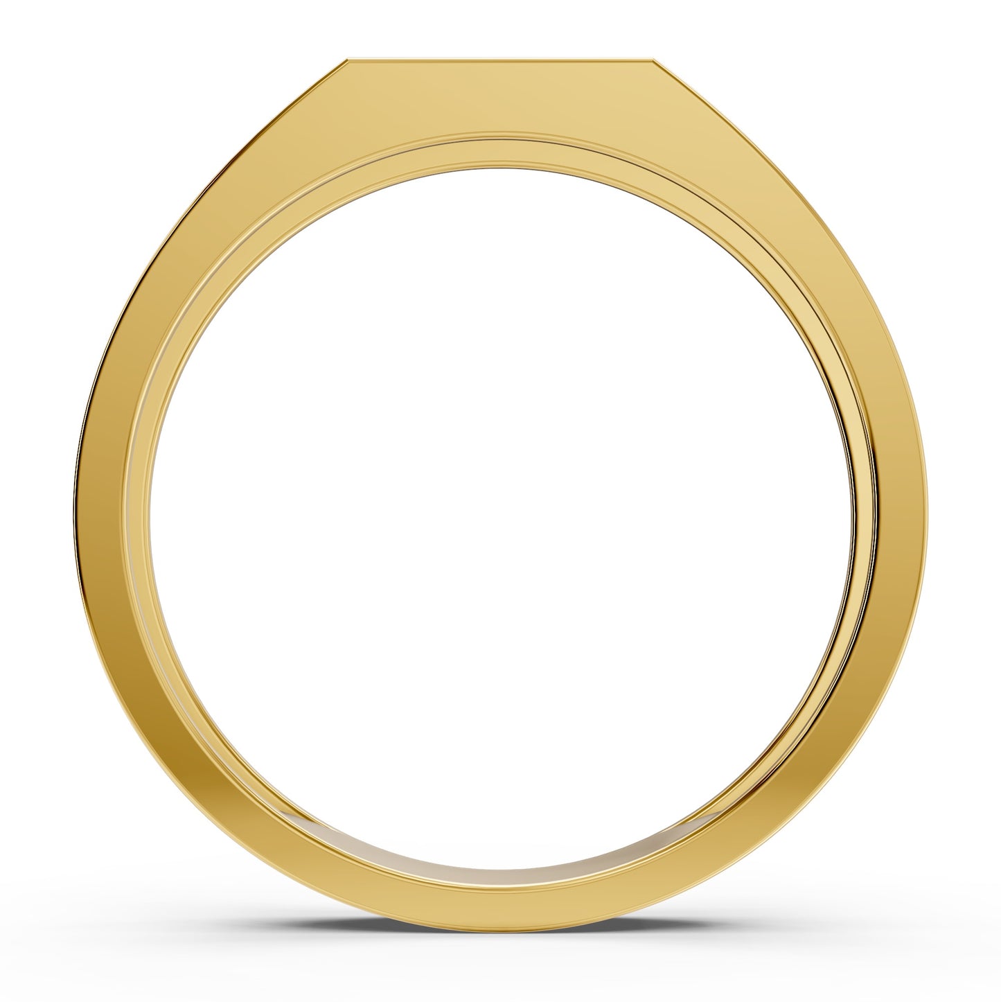 Triple Track Diamond Grid Gents Ring