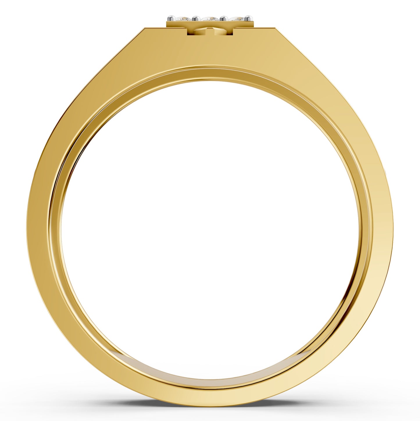 Armour Grid Diamond Gents Ring
