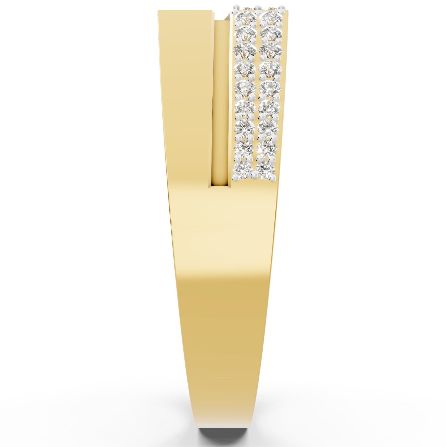 Trinity Pillar Diamond Gents Ring
